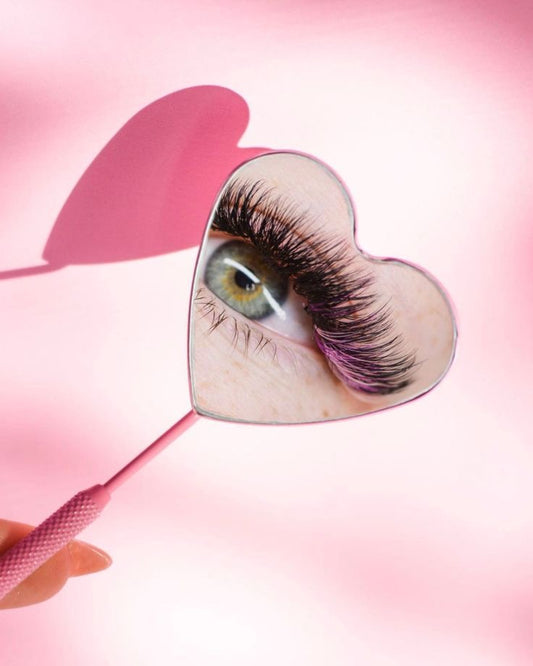 Heart Shape Eyelash Mirror