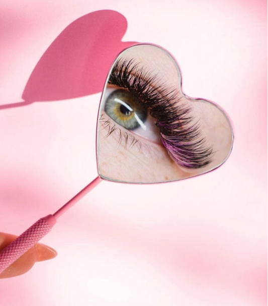 Heart Shape Eyelash Mirror
